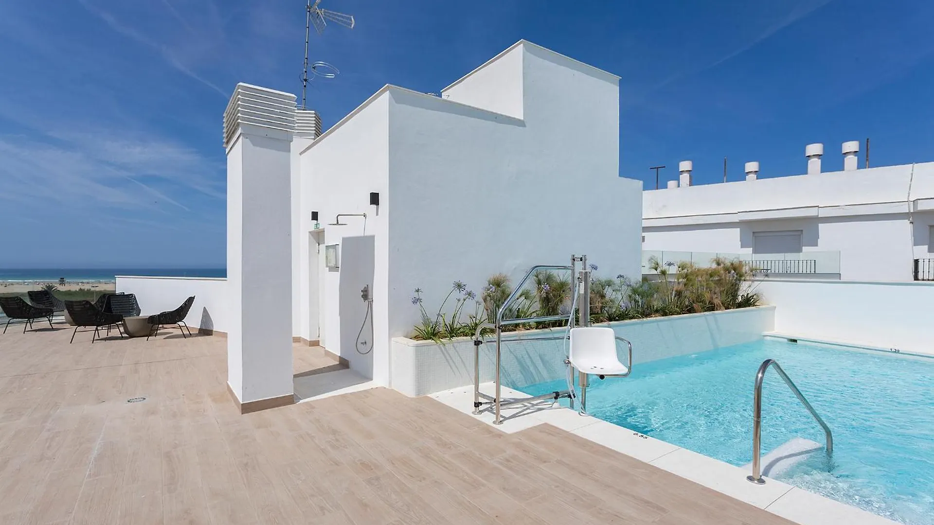 Salitre Apartment Luxury Oceanfront With Pool Terrace And Private Parking Conil De La Frontera